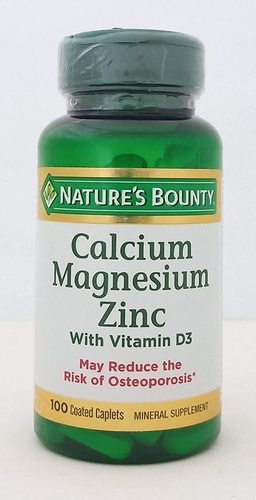 Natures Bounty Calcium Magnesium Zinc, Caplets, 100 caplets