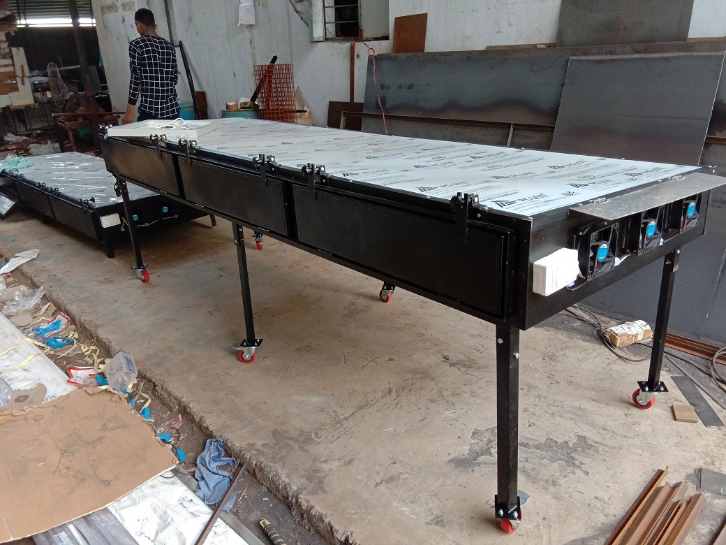 Solar Dryer for olives leaf  with electric back up