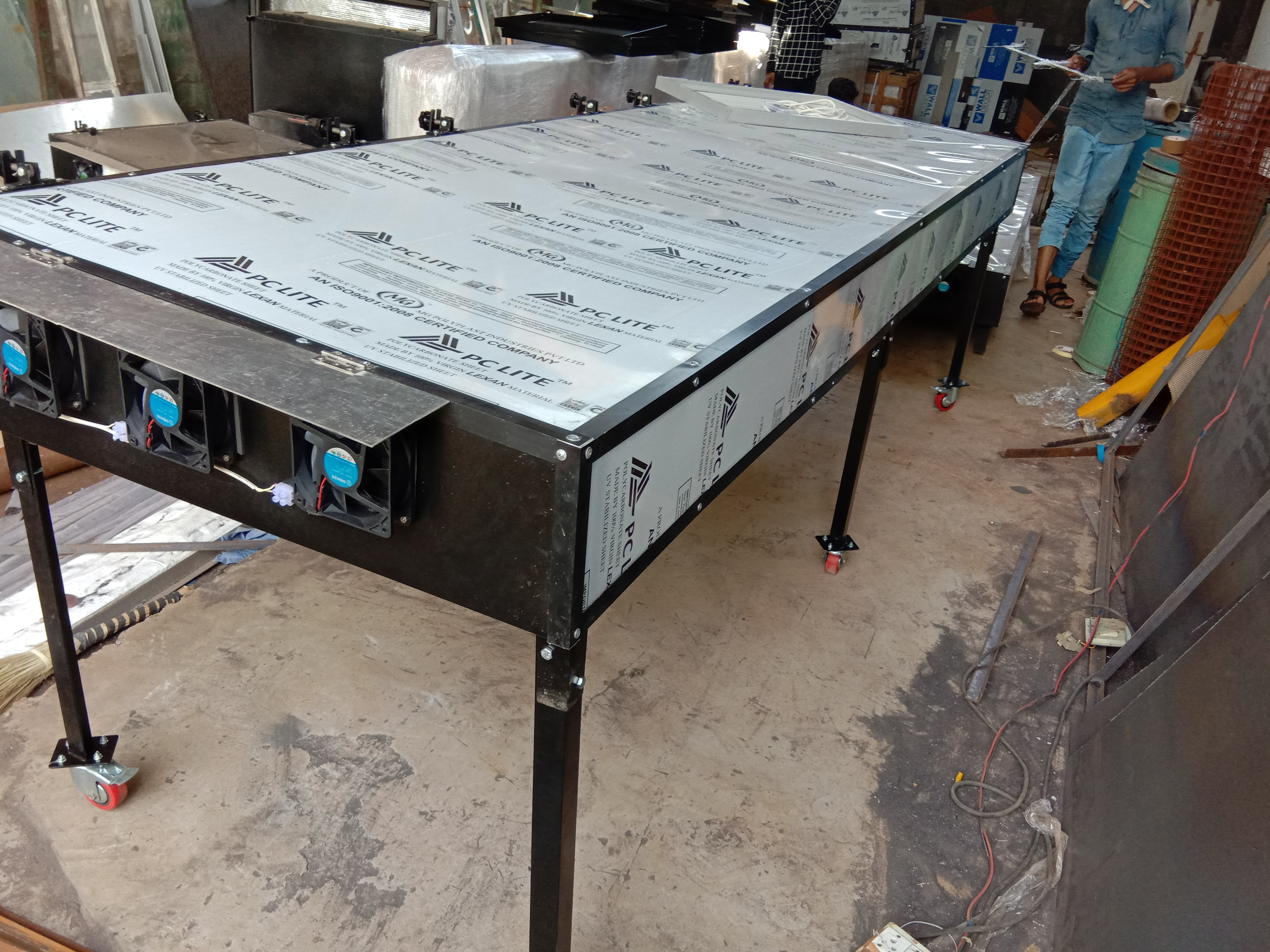 Solar Dryer for olives leaf  with electric back up