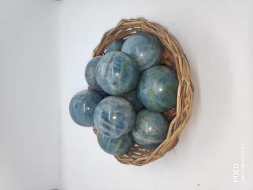 Blue Aquamarine spheres