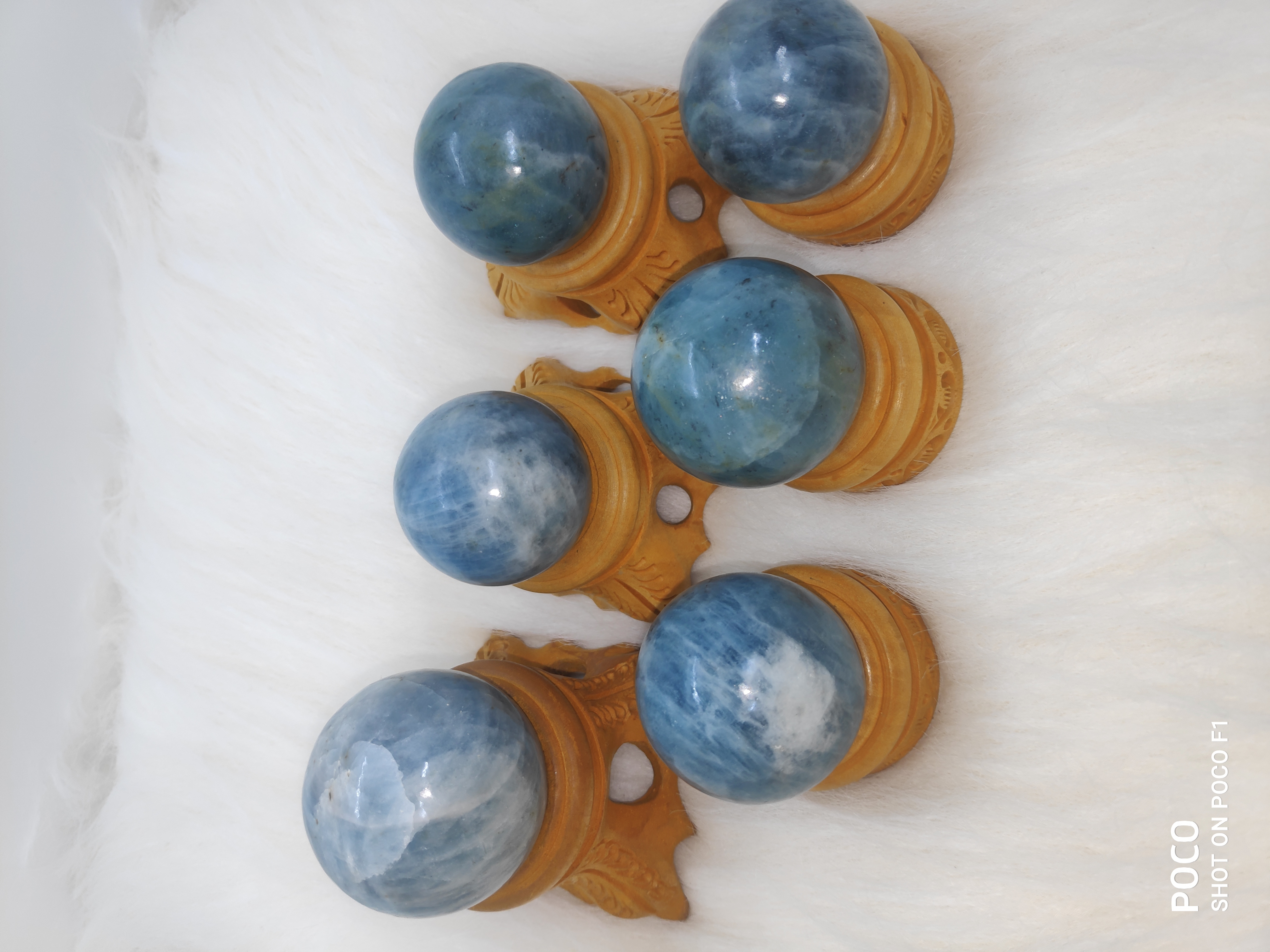Blue Aquamarine spheres
