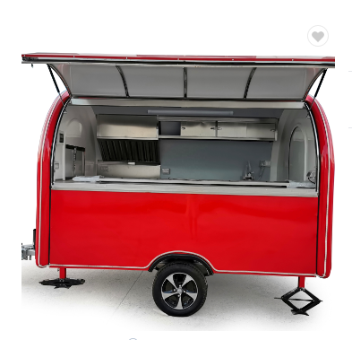 Mobile food truck 7.5ft dining car food trailer for europe vendors hotdog food