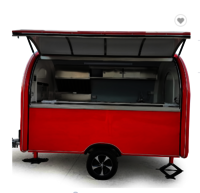 Retro Food Truck With Stainless Steel Kitchen Equipment