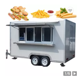Retro Food Truck With Stainless Steel Kitchen Equipment