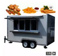 Retro Food Truck With Stainless Steel Kitchen Equipment
