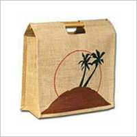 Jute Bamboo Handle Big Shopper Bags