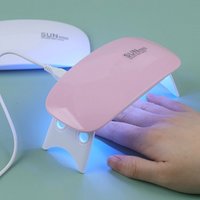 Sun Mini Led Portable Nail Dryer - Plastic & Abs, 13 X 6.8 X 1.8 Cm , 6w Max Power, 100g Lightweight, Battery Operated, Ideal For Women