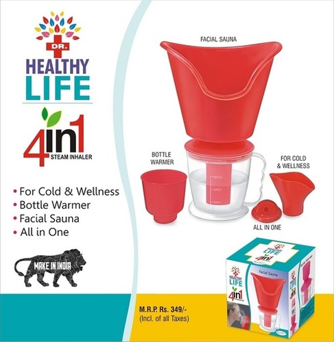 Healthy Life Vaporizer - Plastic, 18 x 13.5 x 27 cm, Random Color | 120W Steam Vaporizer, 500g Weight, Ideal for All Usage