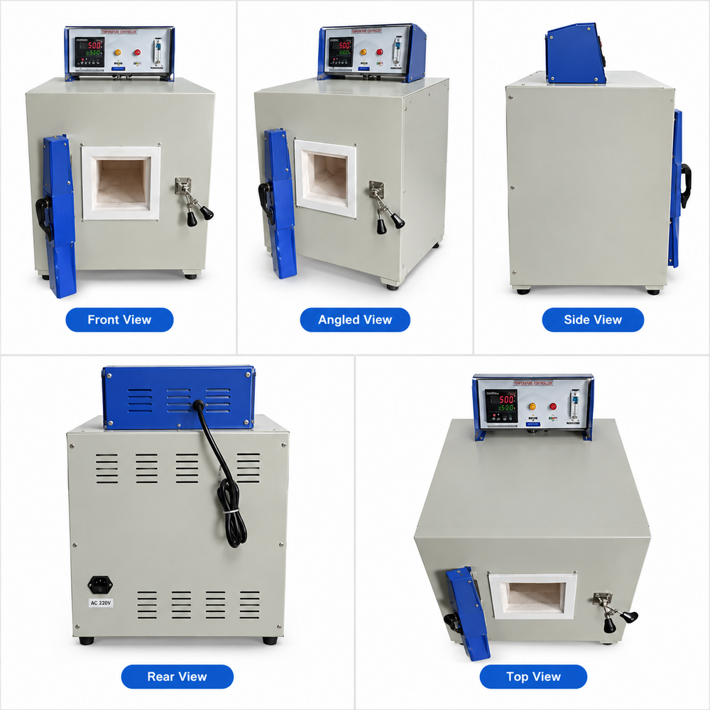 Laboratory Muffle Furnace - 240W, 50Hz Frequency, 500-1000°C Temperature Range | Automatic, Electric, Digital Display, Thermocouple Features