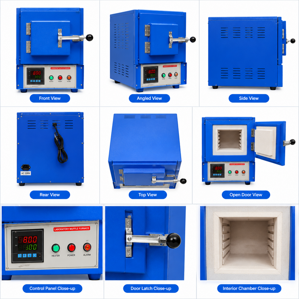 Programmable Muffle Furnace - Max Temperature 1000 °C, Chamber Size 300x150x150 mm, Electric Power Source, Automatic Features for Laboratory Melting of Copper