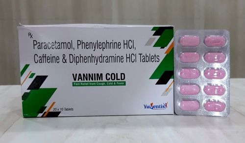 Paracetamol I.P. 500 mg+Phenylephrine HCL5 mg+ + Cetirizine HCL5 mg (Blister)