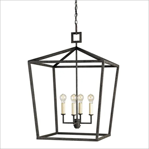 Chandelier Iron Glass Lantern