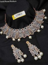 American Diamond Necklace Set for Party