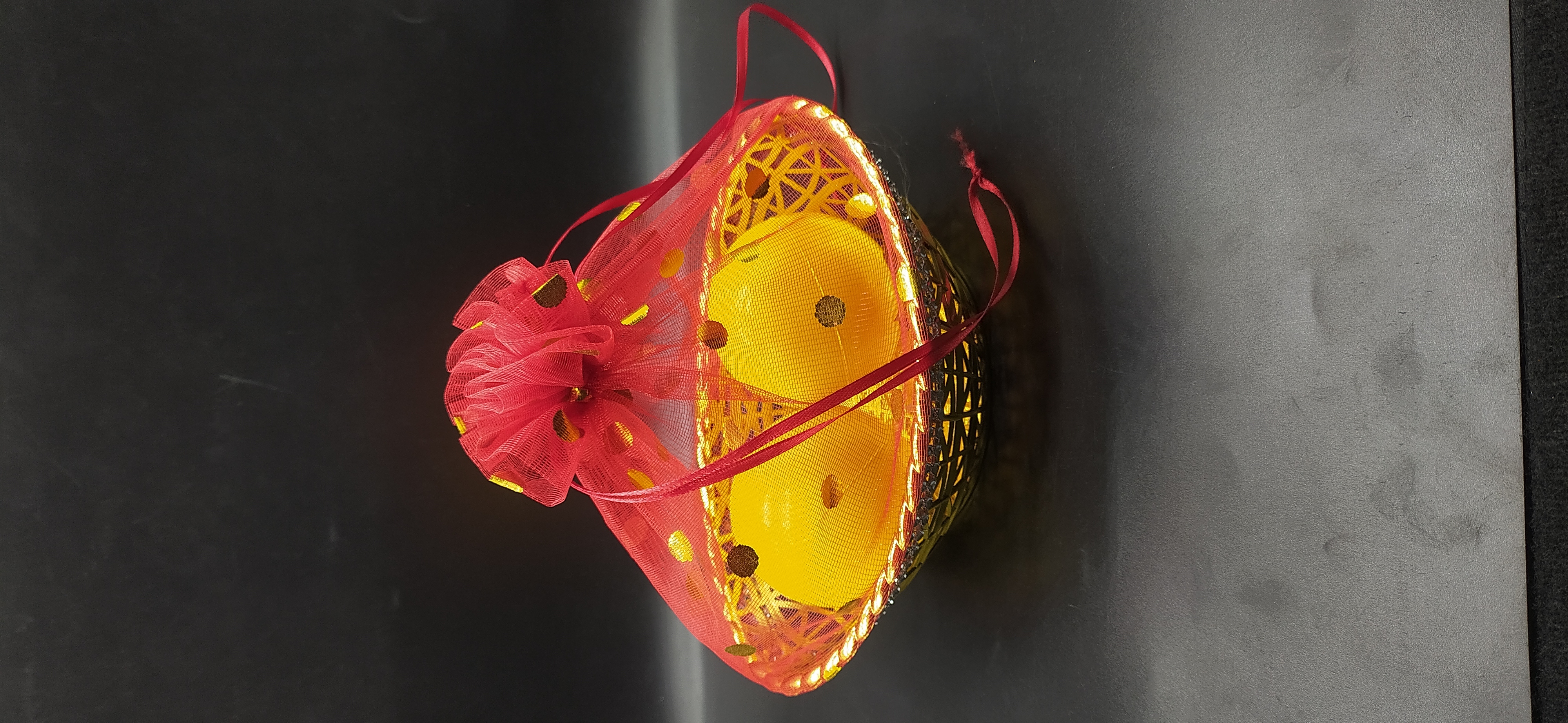 Polka Net Ladoo Packing Basket