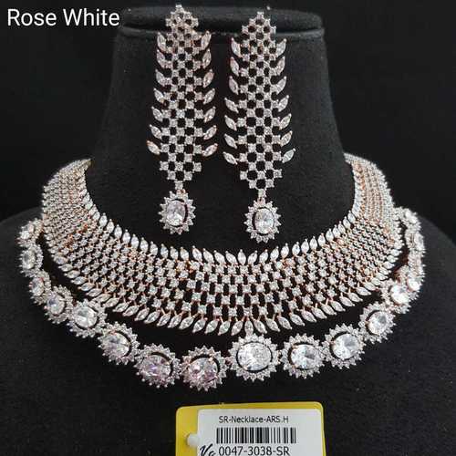 American Diamond Necklace Set Excellent