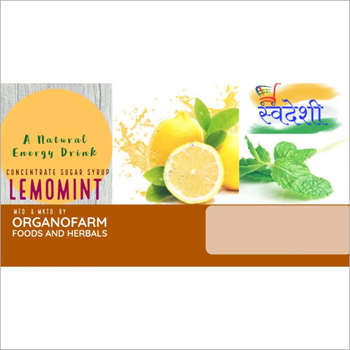 Natural Lemon Mint Energy Drink By ORGANOFARM FOODS AND HERBALS