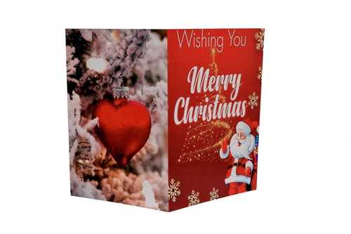 Merry Christmas Musical Singing Voice Greeting Card, Musical Record Able Customized