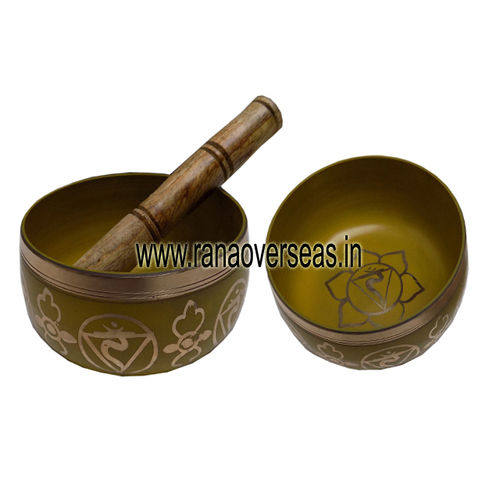 Brass Metal Singing Bowl With Stick