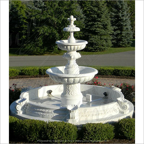 White Marble Outdoor Fountain