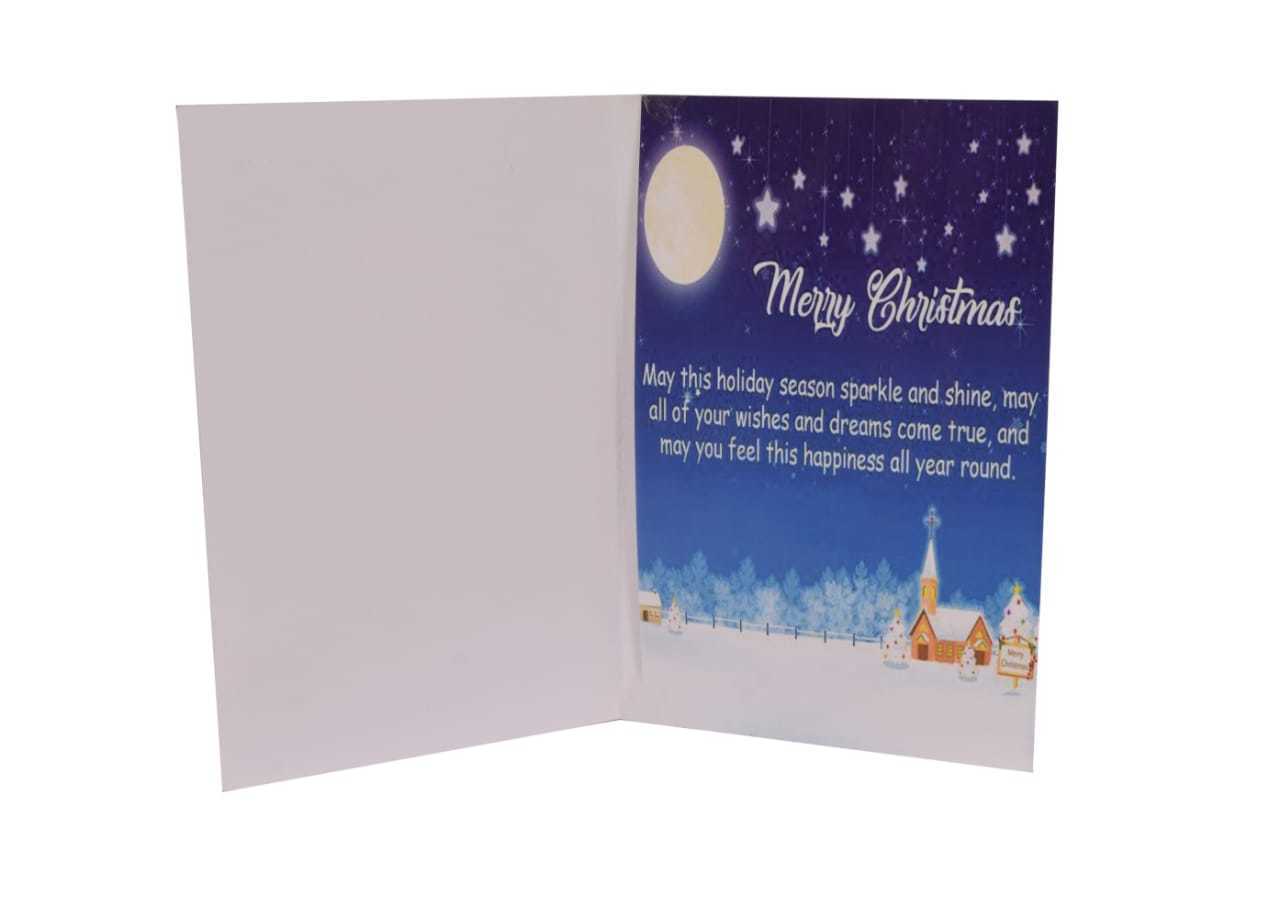 Merry Christmas Musical Singing Voice Greeting Card, Musical Record Able Customized