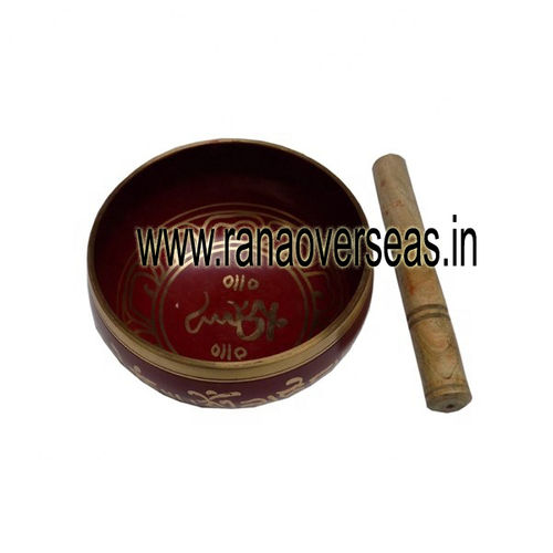 Brass Metal Singing Bowl With Wooden Stick