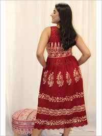 Batik Schiffli Dress in Cotton