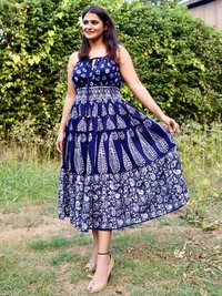 Batik Halter Dress In Panels With Different Batik Motifs