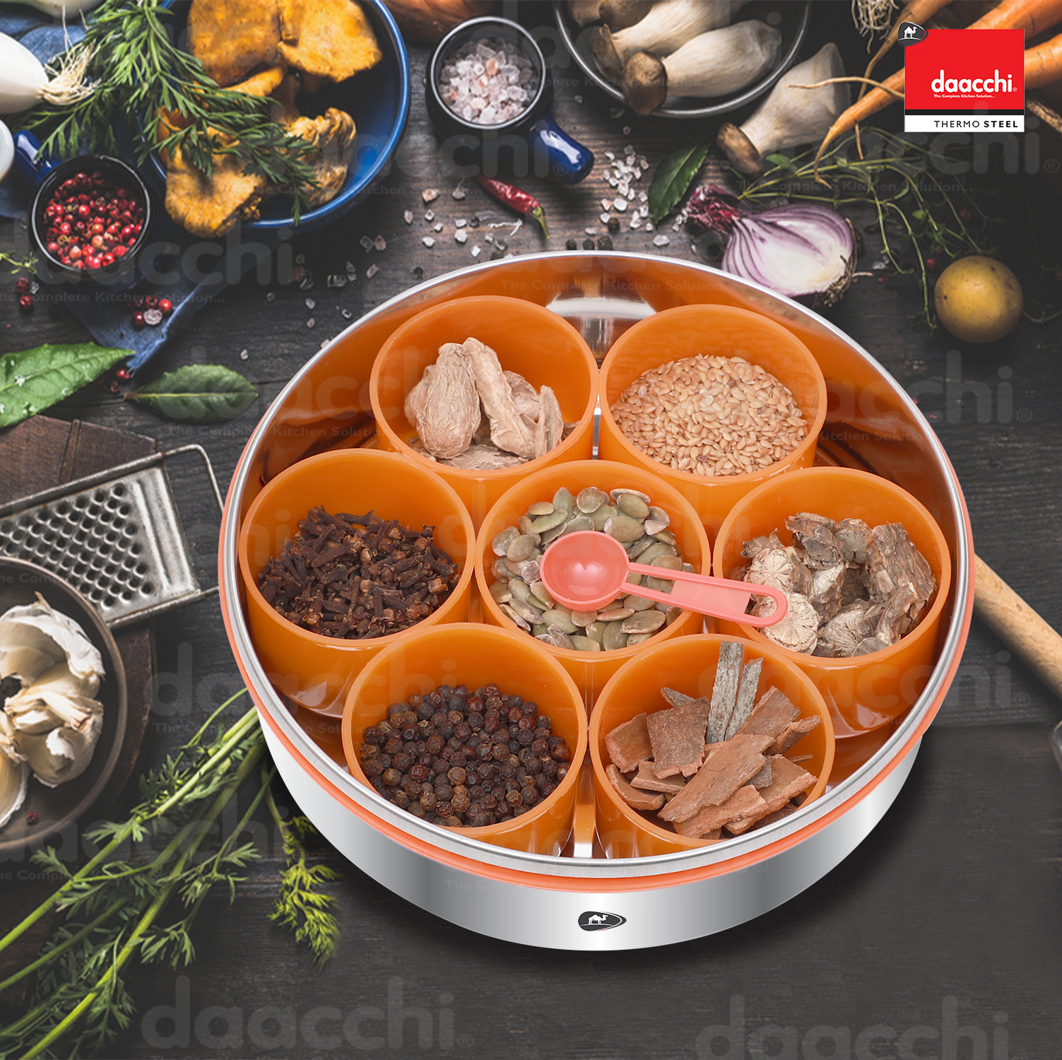 Steel Lock Stainless Steel Spice Container