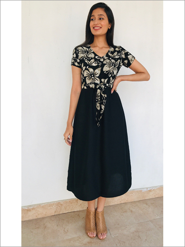 Batik Midi Dress In Rayon
