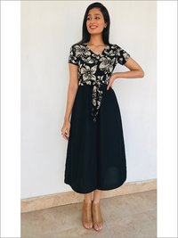 Batik Midi Dress in Rayon