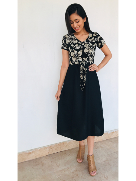 Batik Midi Dress in Rayon