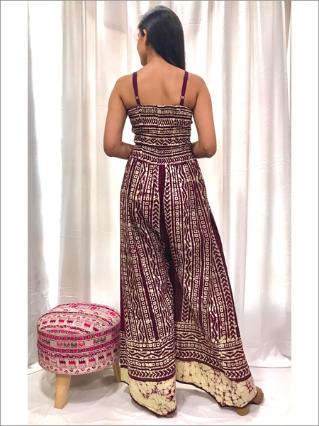 Batik Smocked Jumpsuit