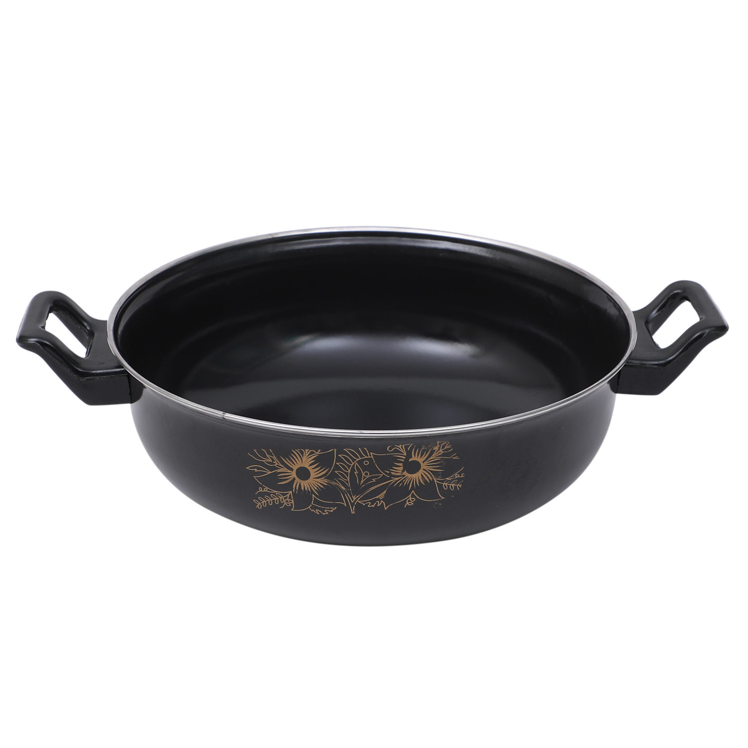 Black Enamel Coated Kadhai