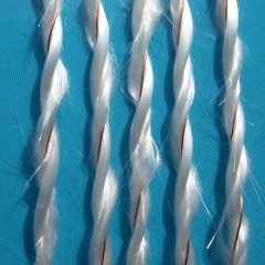 Texturized fiberglass yarn with ss wire