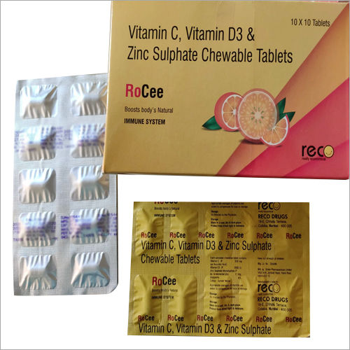 Vitamin C Vitamin D3 And Zinc Sulphate Chewable Tablets General Medicines At Best Price In Surendranagar Maruti Drugs