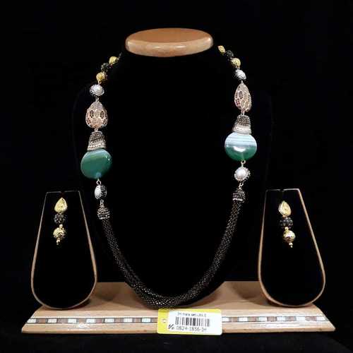 Jewelry Sets Multi Color Beads Mala With Earrings at Best Price in