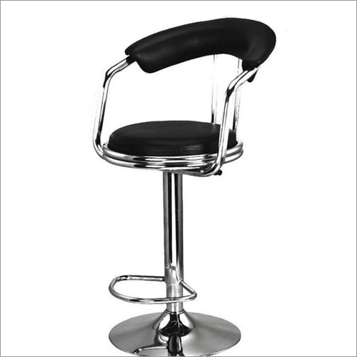 Polished Black Bar Stool Chair