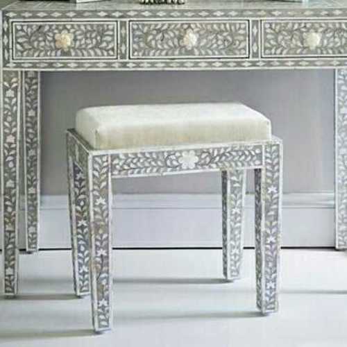 Bone inlay Dressing Table with Stool By SHREE D CREATION