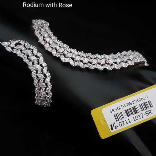 American Diamond Hath Panja Rose White Excellent