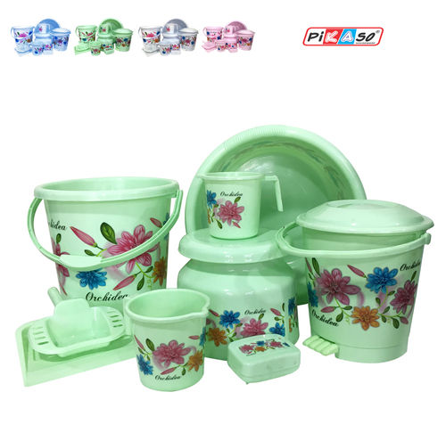 Bathroom Plastic Bucket Set 9