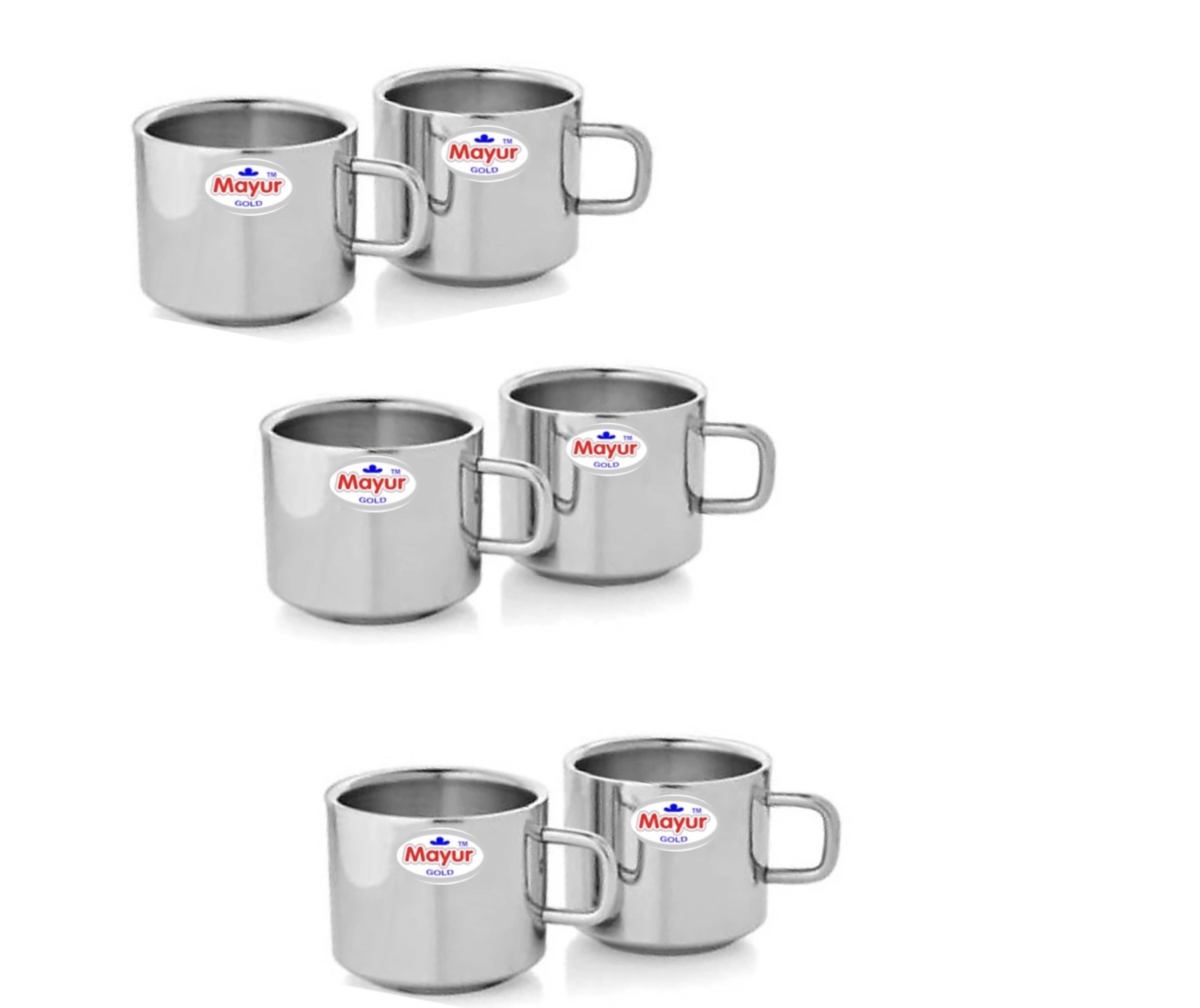 Double Wall Plain Tea Cup Set