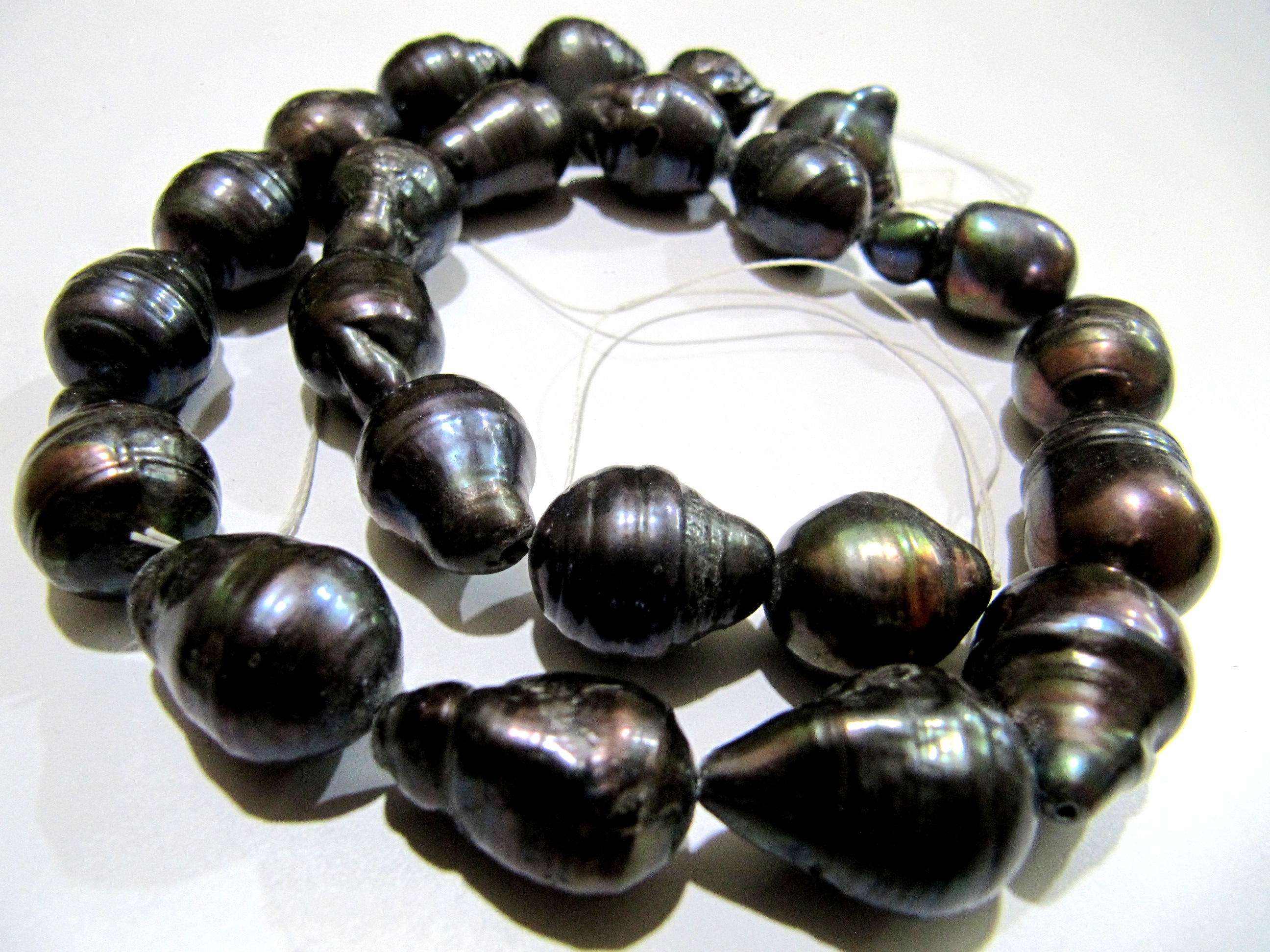 Natural Black Pearl Baroque Shape Beads  Nugget Shape 15 to 20mm