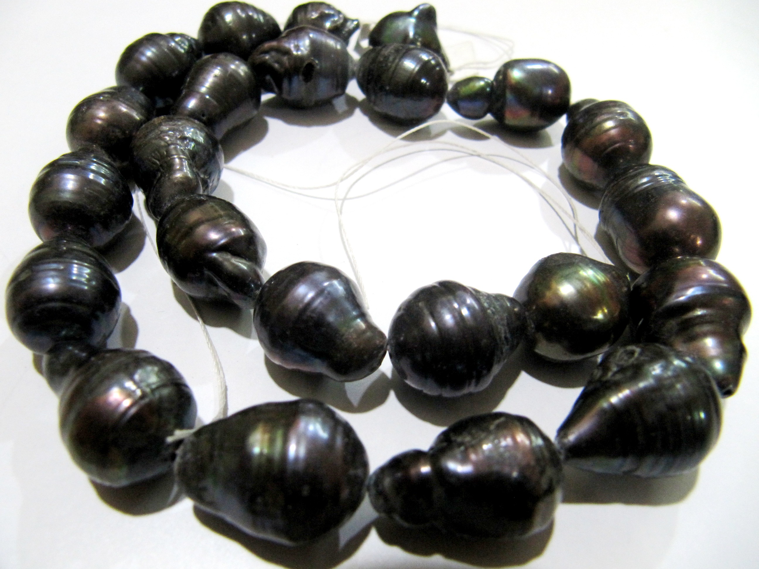 Natural Black Pearl Baroque Shape Beads  Nugget Shape 15 to 20mm