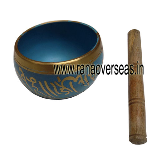 Brass Metal Singing Bowl With Wooden Stick