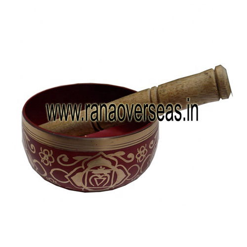 Brass Metal Singing Bowl With Wooden Stick