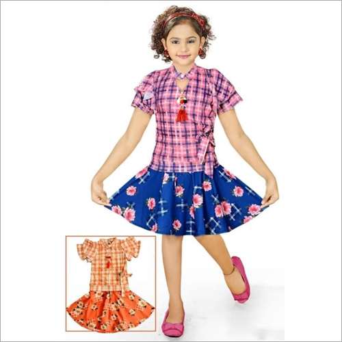 Kids Girls Western Style Fancy And Party Dress