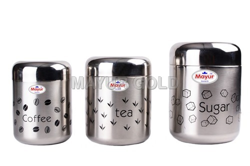 Tea Coffee Sugar Container Set Capacity: 500-900 Ml Milliliter (Ml)