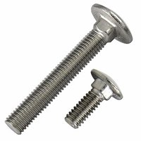 Stainless Steel Carriage Bolts - Varied Diameter, Varied Length, Round Head, Machine Thread | Corrosion Resistant, Durable Build, Easy Install, Secure Fastening, Versatile Use
