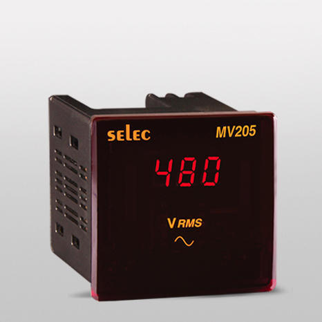 72 x 72MM  MV205 3 Digits LED Voltmeter