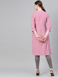Pink Cotton Kurti